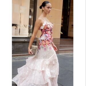 Revolve x ELLIATT Perla Floral Tiered Maxi Dress In Multi